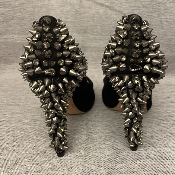 🔥 Sam Edelman Lorissa Spiked Peep-Toe Heels Size 7.5 - Picture 3 of 14